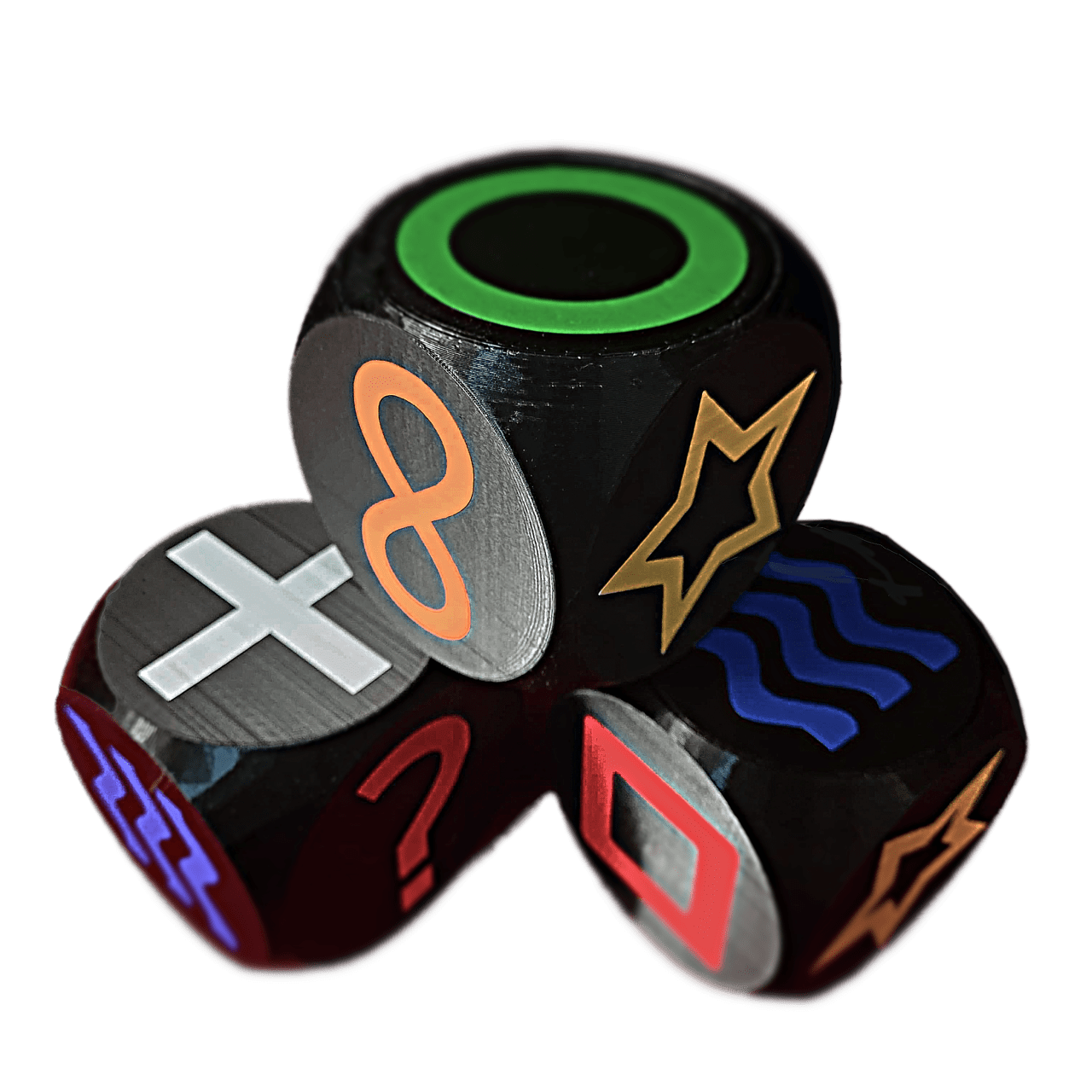 The Bright Dice — 8cm stage-sized shell for Spotted Dice