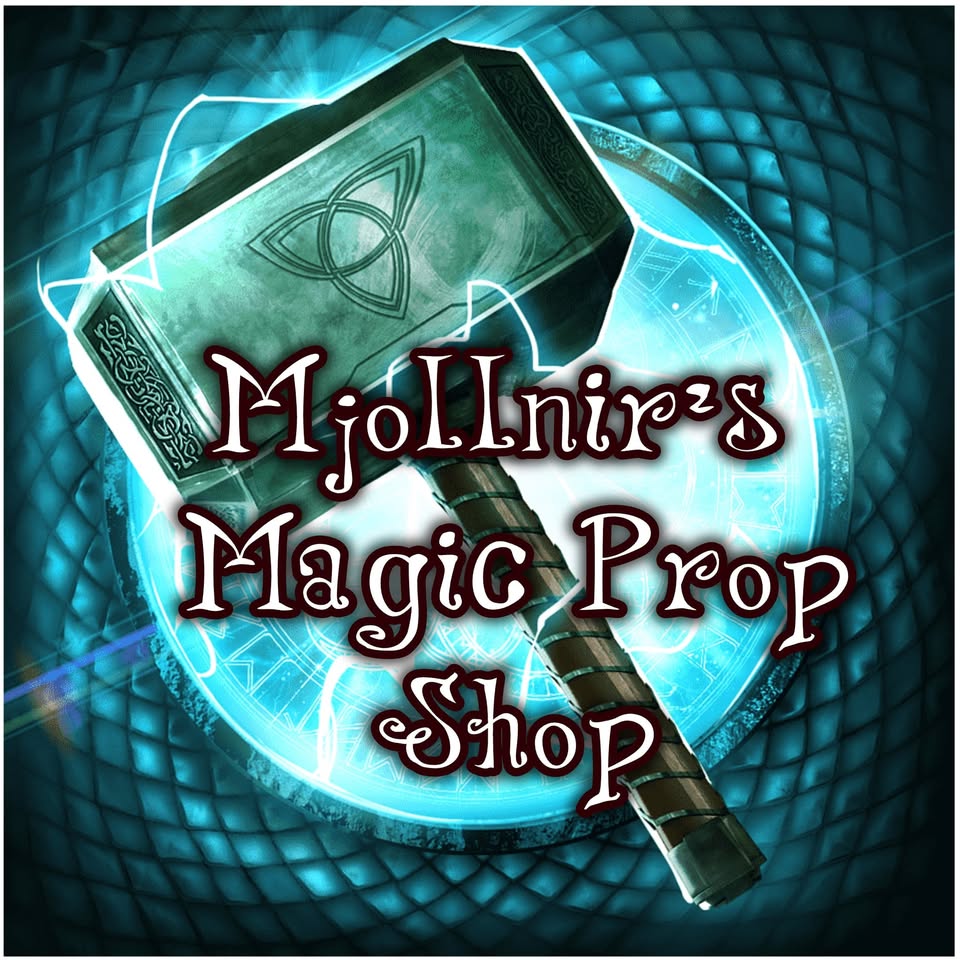 Mjollnir's Magic Prop Shop — the hammer, glowing